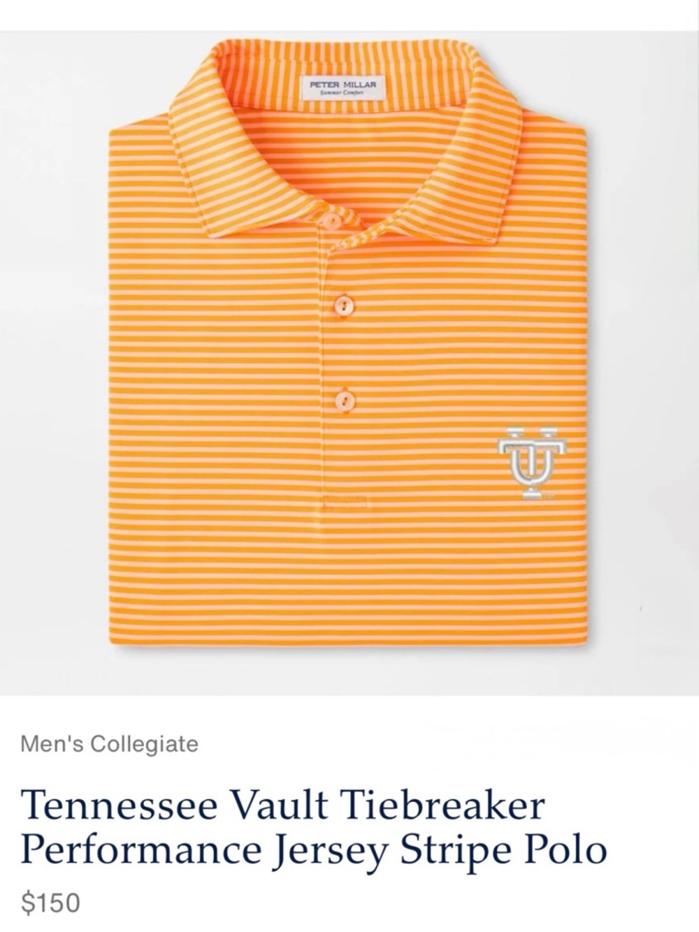 PETER MILLAR Tennessee Vault Jubilee Stripe Performance Polo